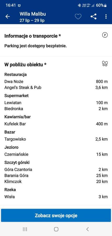 Willa Malibu Ustron Kültér fotó